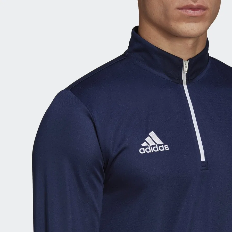 Спортивный свитшот с длинным рукавом и полузастежкой adidas Entrada 22 Training, Синий — фото 4