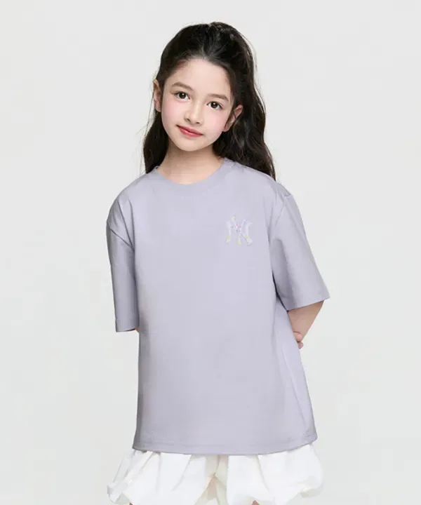 Футболка с монограммой, летняя, Mlb Kids, светло-фиолетовый — фото 4