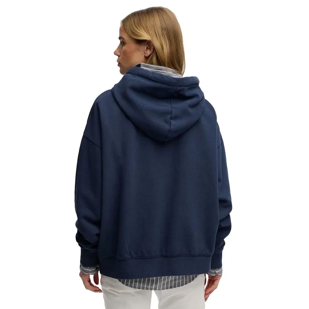 Худи Superdry Luxe Casual Embroidered Relaxed Fit, синий — фото 2