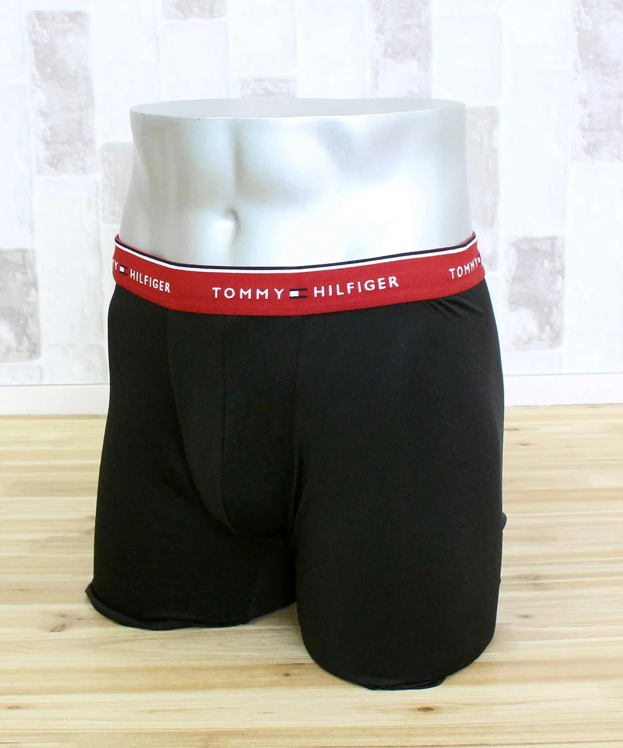 Мужские боксеры с цветной резинкой, комплект из 3 шт, BOXER BRIEF 3PK TOMMY HILFIGER, Black — фото 3