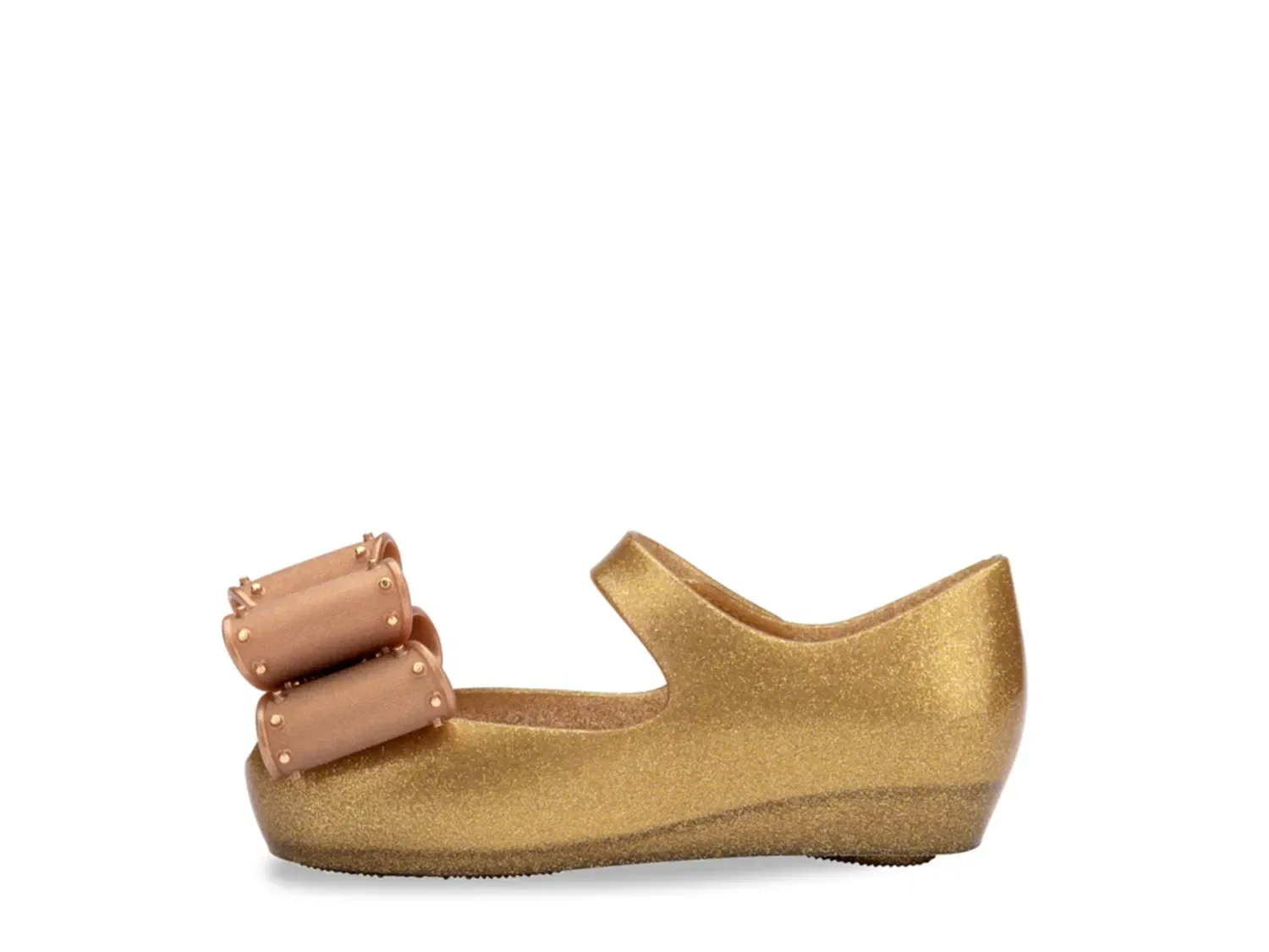 Туфли-лодочки Ultragirl Classic Bow Jelly, Mini Melissa, золотистый металлик/таупе — фото 2