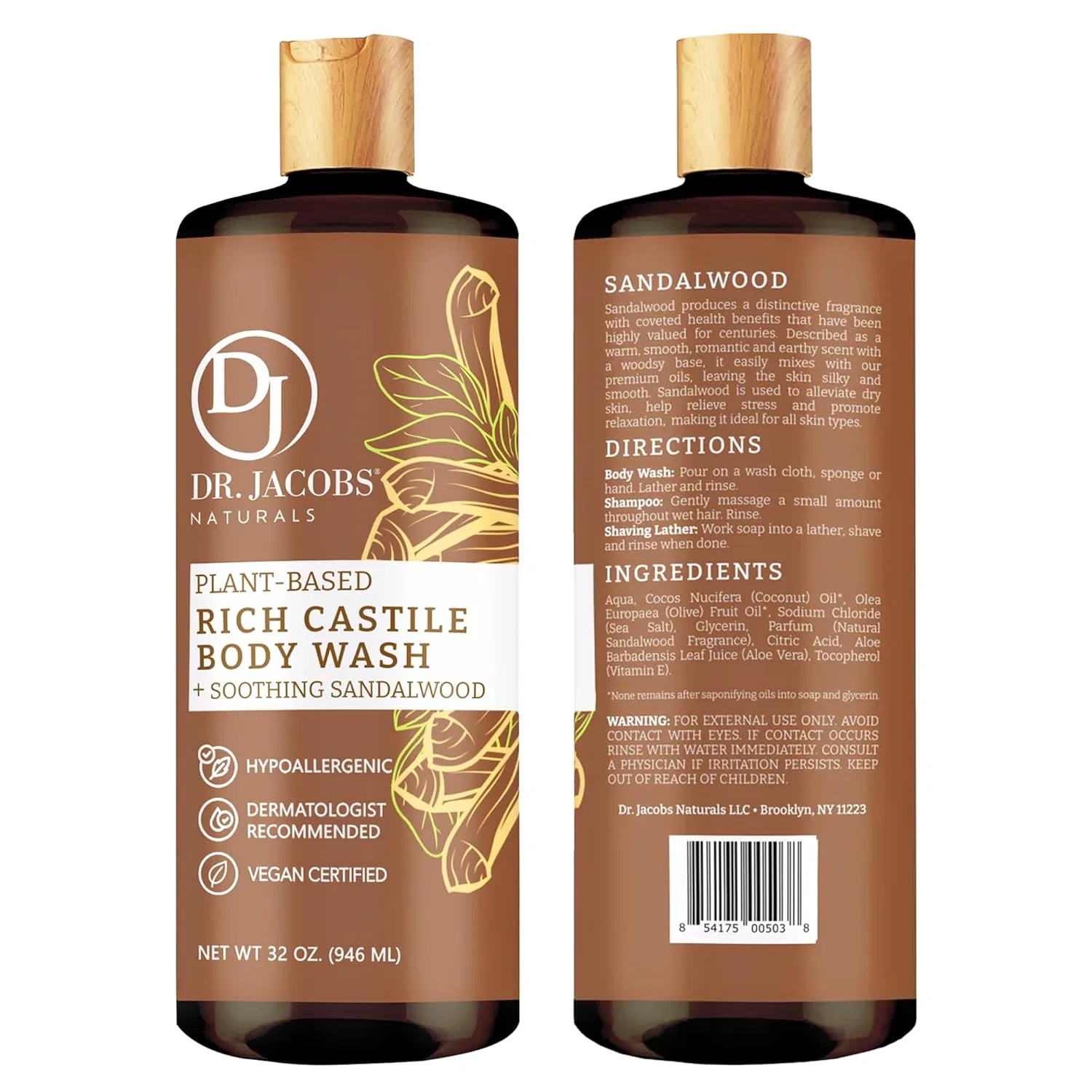 Dr.Jacobs Naturals Жидкое мыло Кастильское Лаванда, Dr. Jacobs Naturals, 473 мл — фото 2