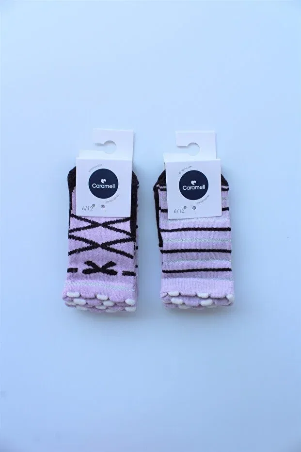 Детские носки для новорожденных полосатые Caramell, Lila