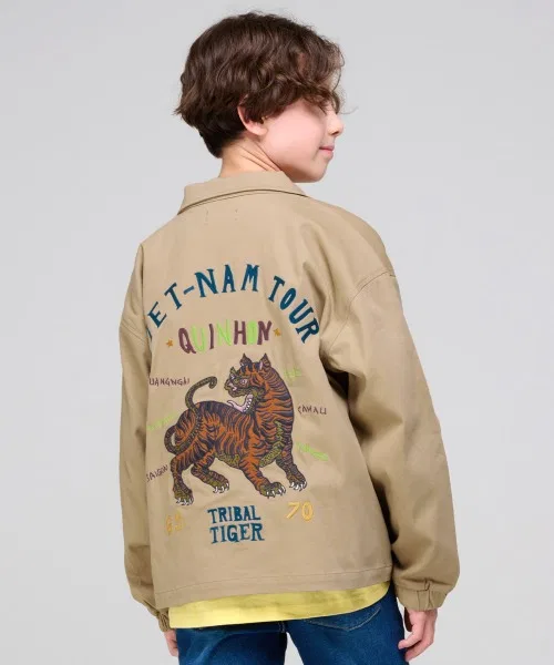 Детская куртка-бомбер с вышивкой KRIFF MAYER Kid's Collection, Beige