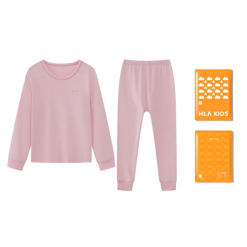 Детский комплект нижнего белья с круглым вырезом HLA, Pink 1012