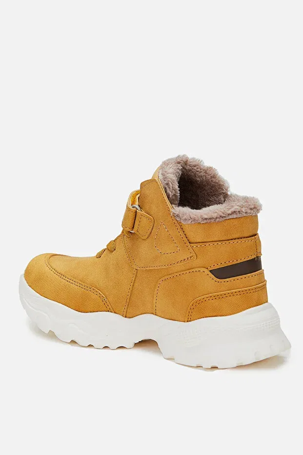 Детские ботинки для девочек на плоской подошве Gordon shearling boy Vicco, Camel — фото 3