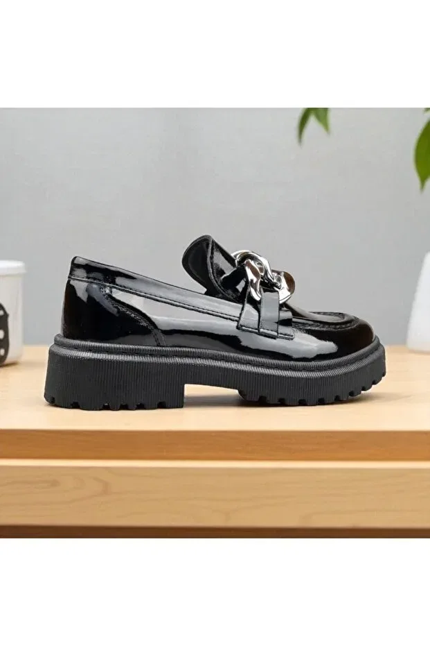 Детские туфли для девочек классические Jojo Kids, Black Patent Leather 3 — фото 4