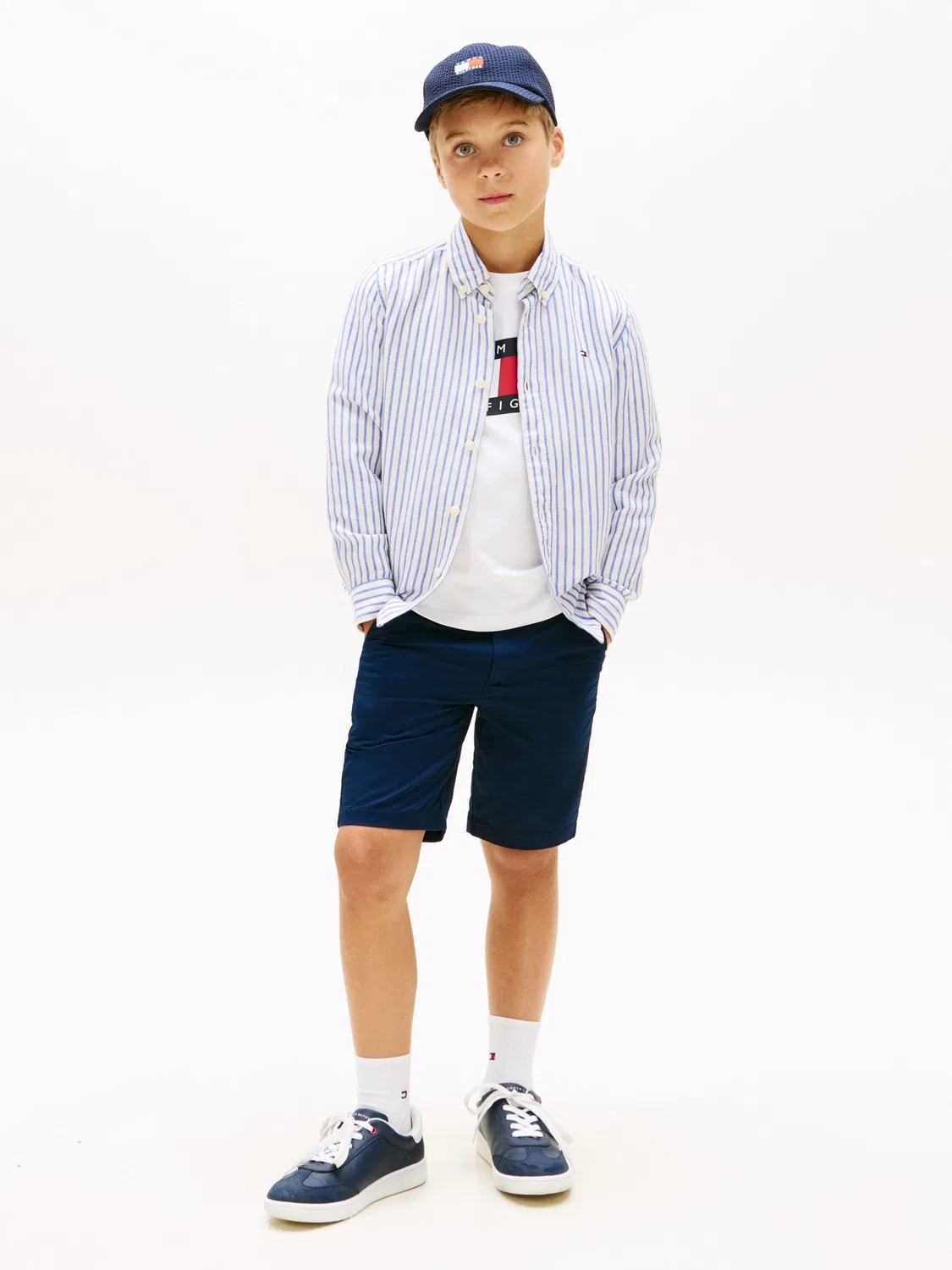 Рубашка с полосками Tommy Hilfiger, синий — фото 3