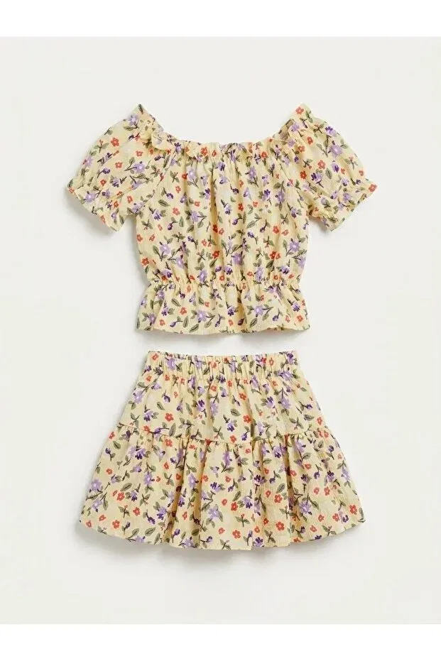 Детское платье для девочек с принтом Floral Print Dress Connemara, Multicolor — фото 4