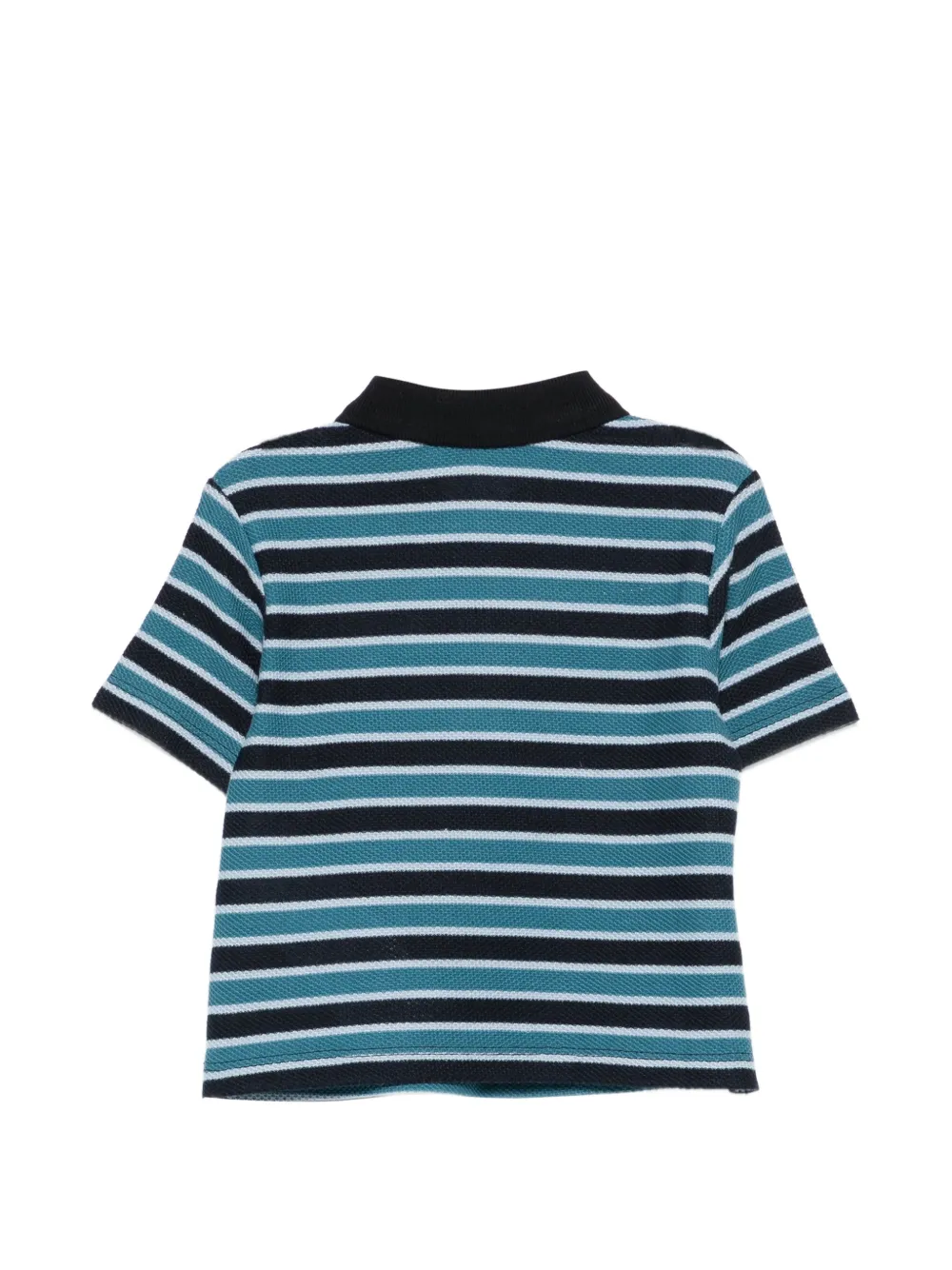 Полосатое поло с логотипом Emporio Armani Kids, синий — фото 2