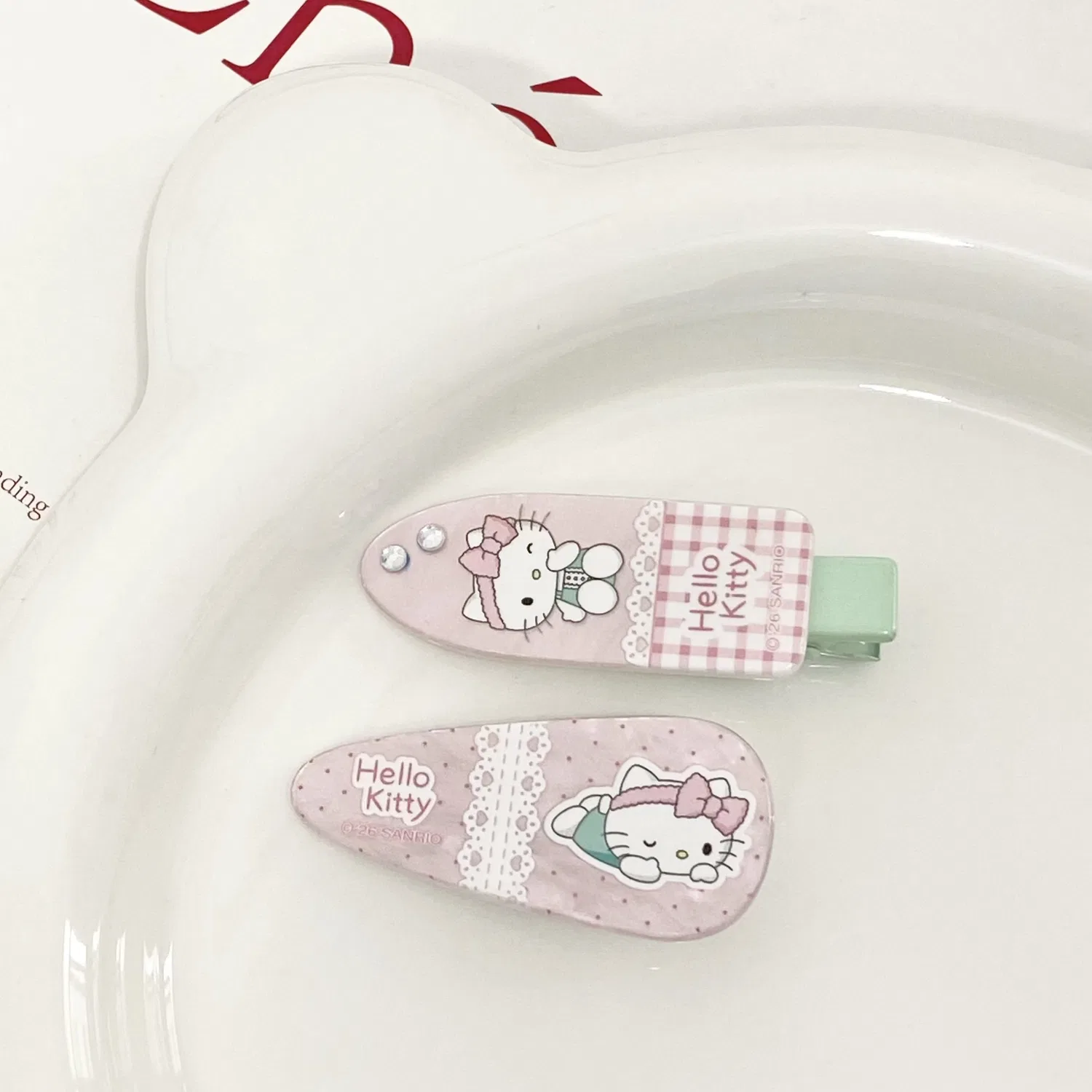 Заколки для волос Hello Kitty Sanrio акриловые — фото 4