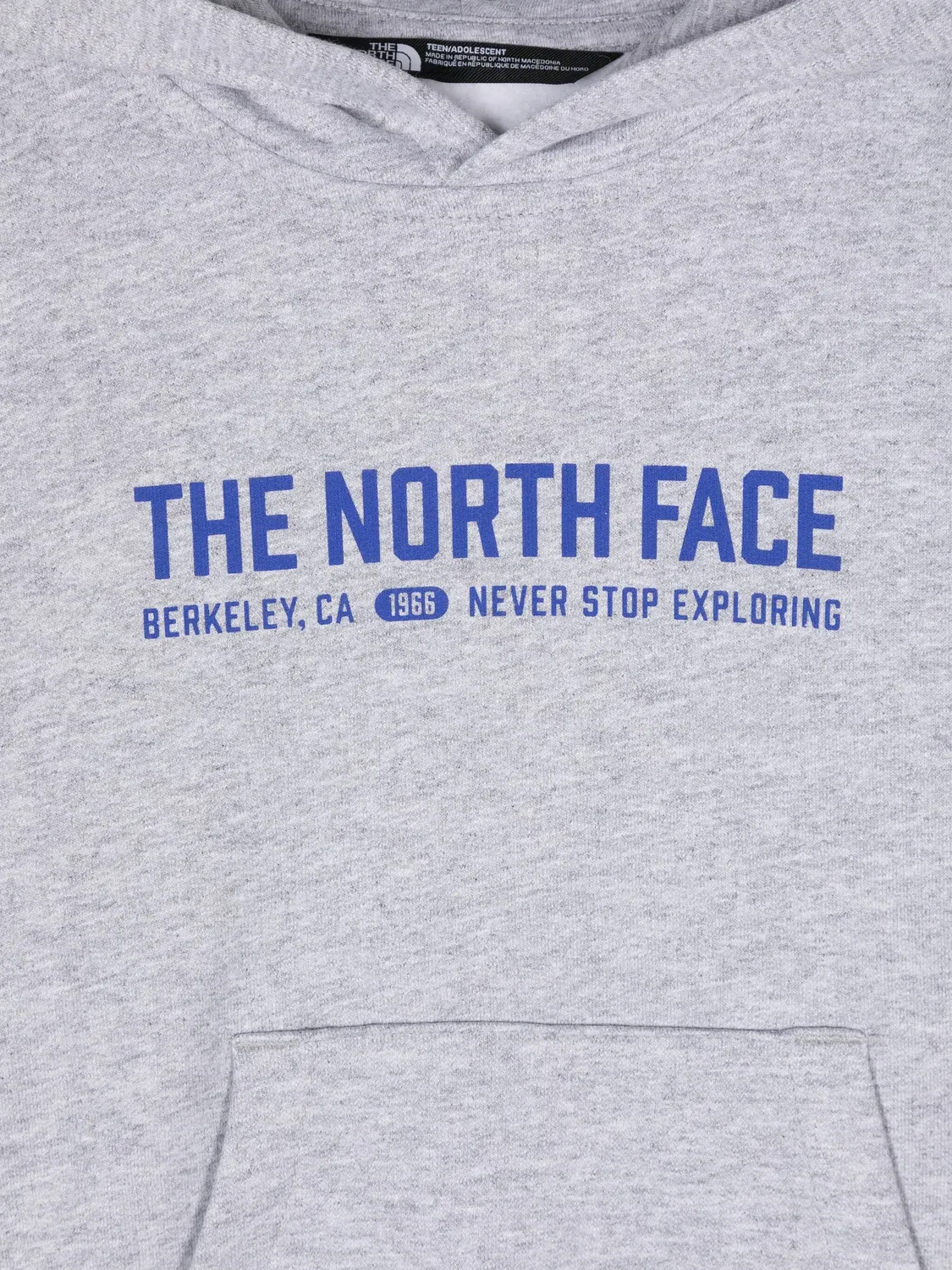 Худи с логотипом из хлопкового микса The North Face, серый — фото 2