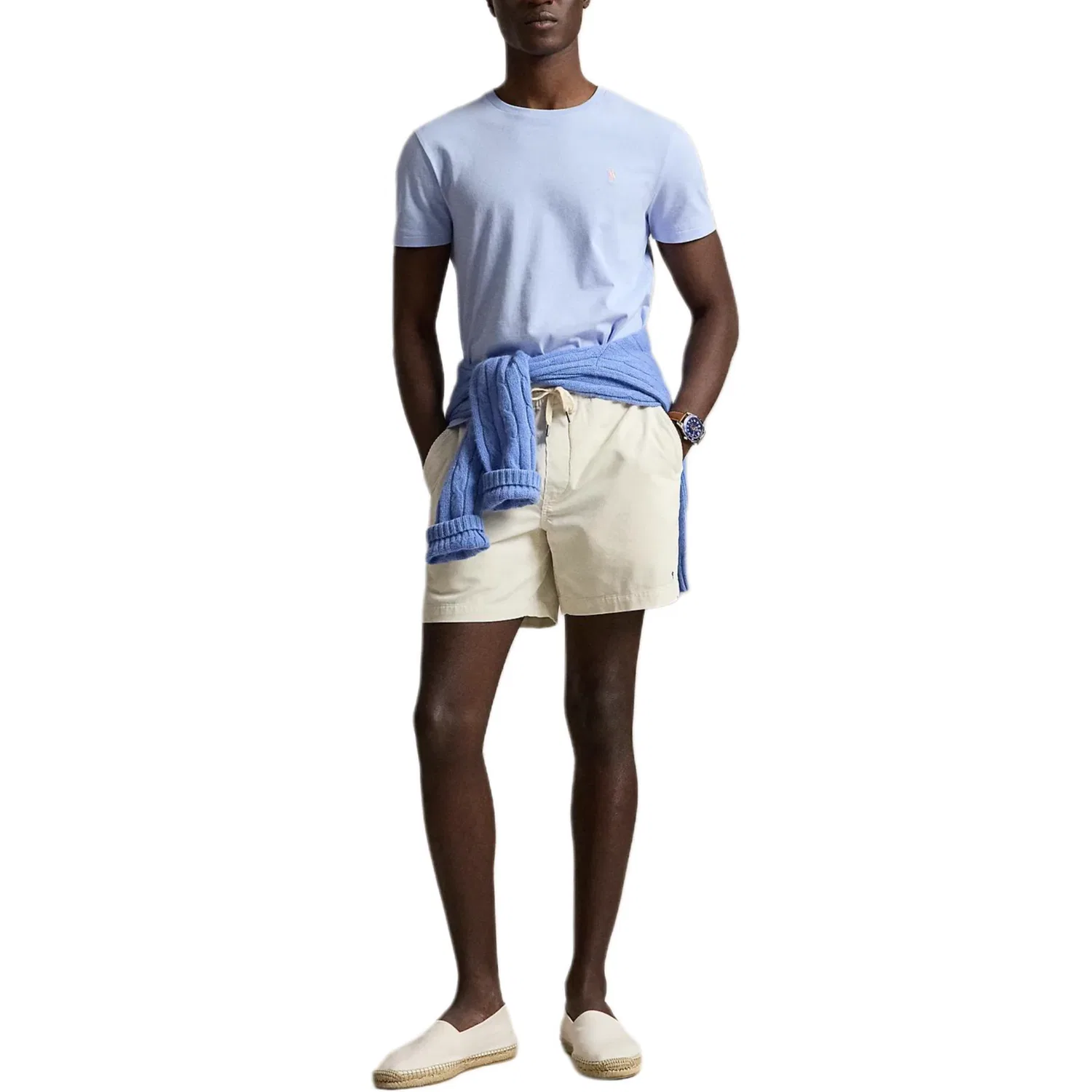 Мужская футболка с круглым вырезом Pebble Blue Polo Ralph Lauren — фото 4