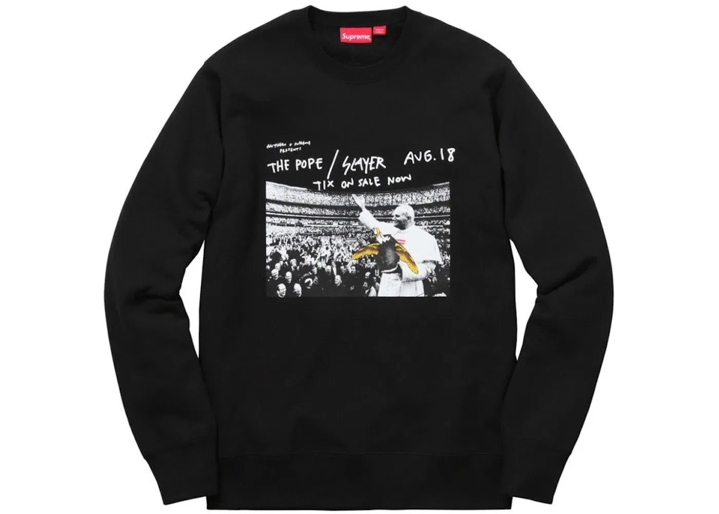 Мужской свитшот с принтом Supreme Antihero Pope Crewneck Black