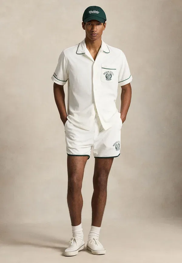 Шорты хлопковые Wimbledon 4.5-inch relaxed fit short Polo Ralph Lauren, White, белый — фото 2
