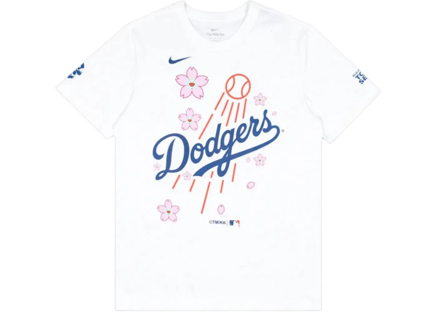 Мужская футболка с принтом Nike x Takashi Murakami x MLB World Tour Tokyo Series 2025 Dodgers Tee, White