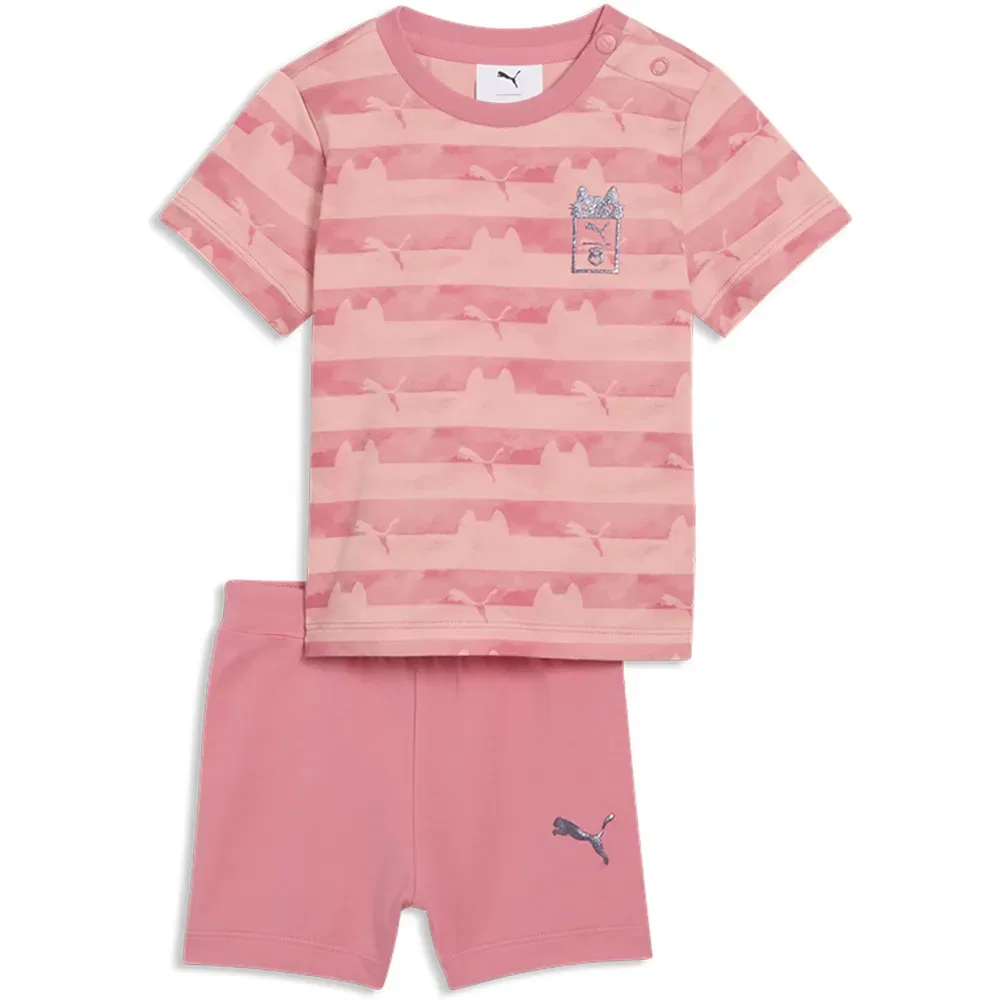 Комплект Puma X Gabby´S Dollhouse Minicats с коротким рукавом Puma, розовый