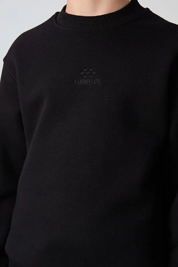 Детские свитшот для мальчиков хлопковый Tommy Life, Black — фото 3