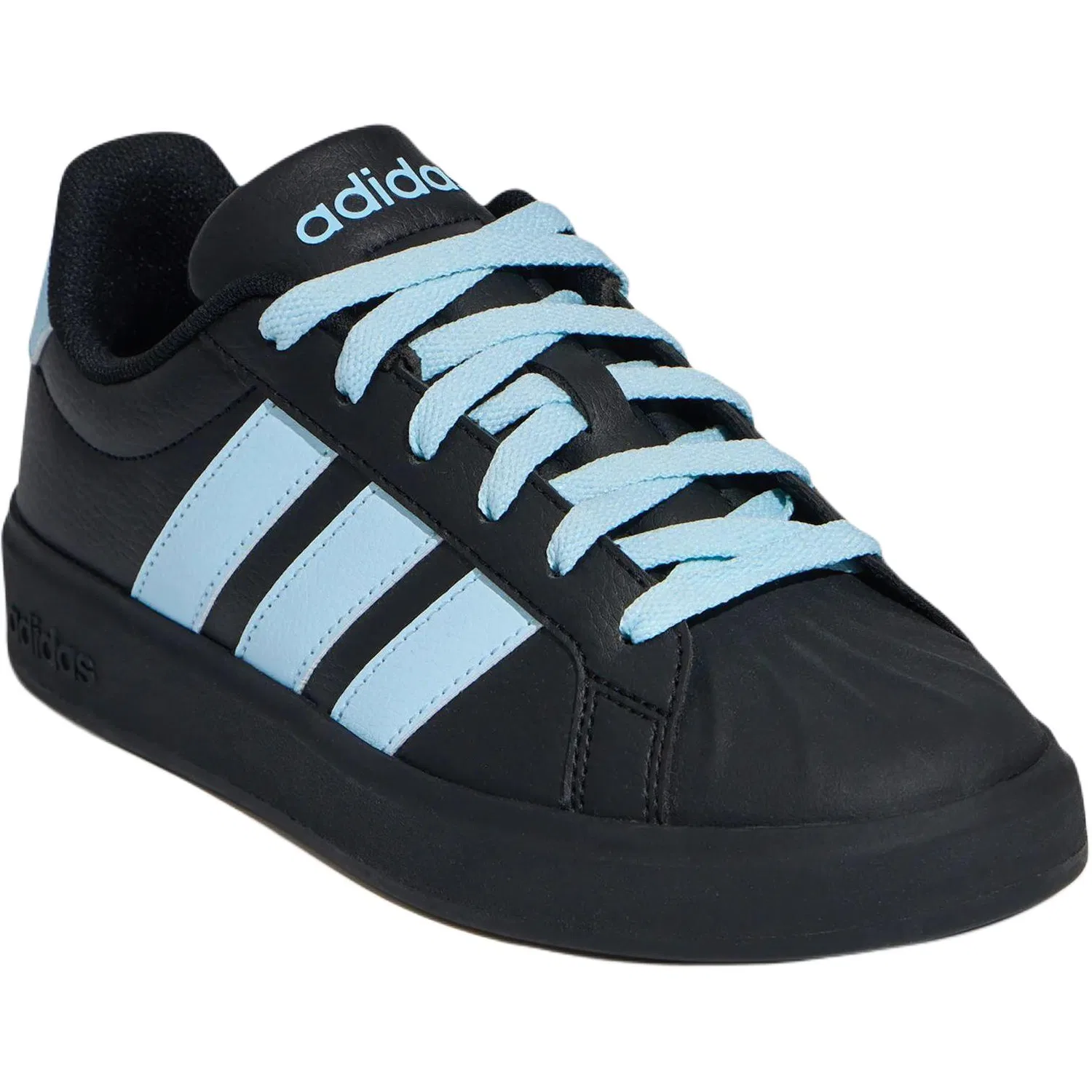 Детские кроссовки для скейтбординга с принтом STREETTALK Adidas, Black/Snow Crystal Blue — фото 4