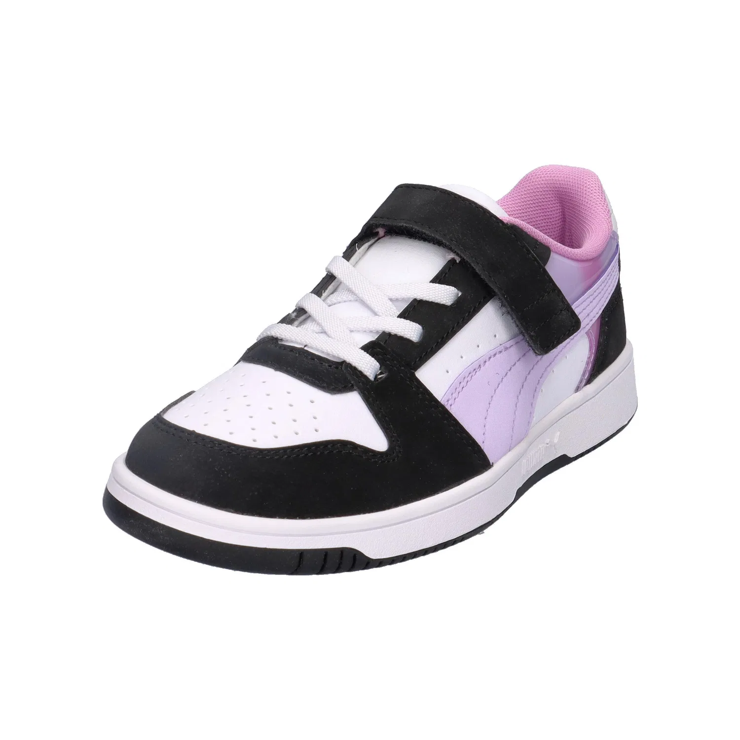 Детские кроссовки с пастельным градиентом Rebound Slam Lo Faded Glow Puma, Schwarz / Konigliches Lila — фото 4