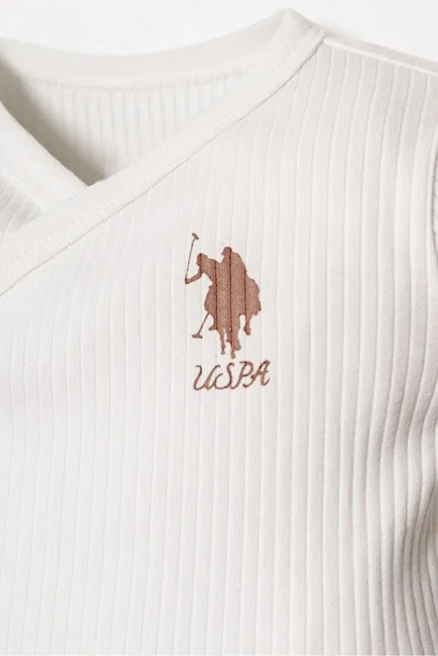 Детский комплект для выписки с геометрическим принтом U.S. Polo Assn., White — фото 2