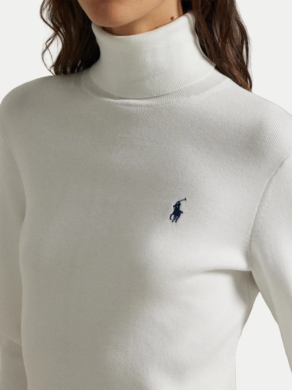 Женская водолазка стандартного кроя Polo Ralph Lauren, белый — фото 4