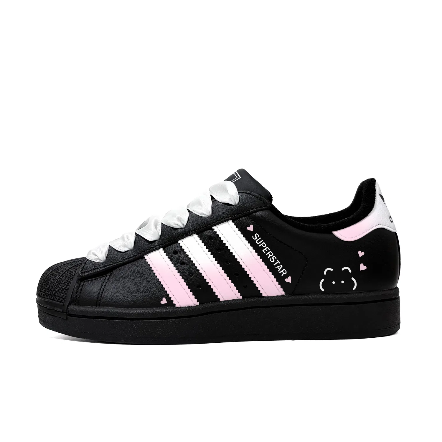 Детские кроссовки-скейтбординг с принтом Superstar 2 Adidas Originals, Black