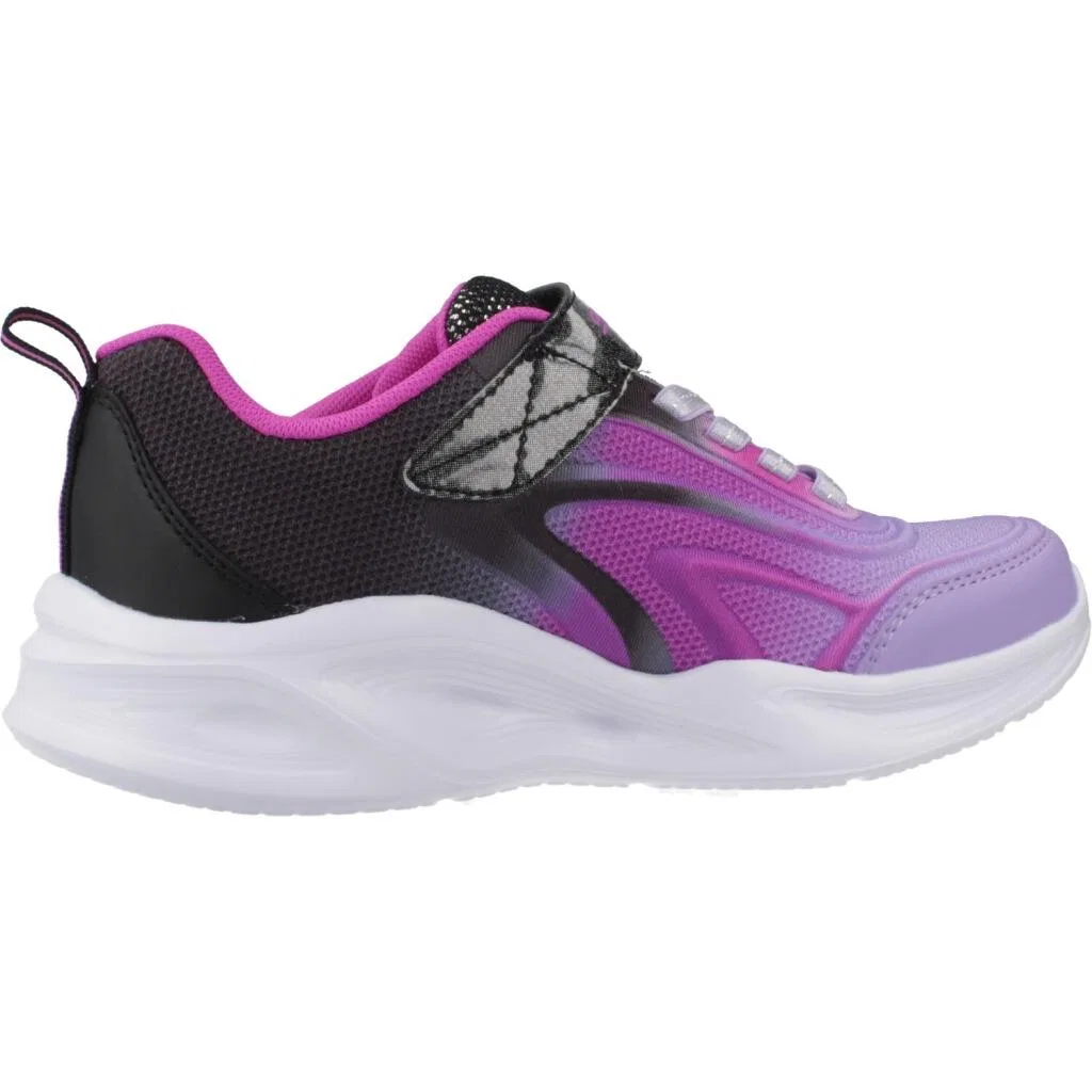 Детские кроссовки для девочек с LED-подсветкой Sola Glow Skechers, Цвет Violett — фото 4