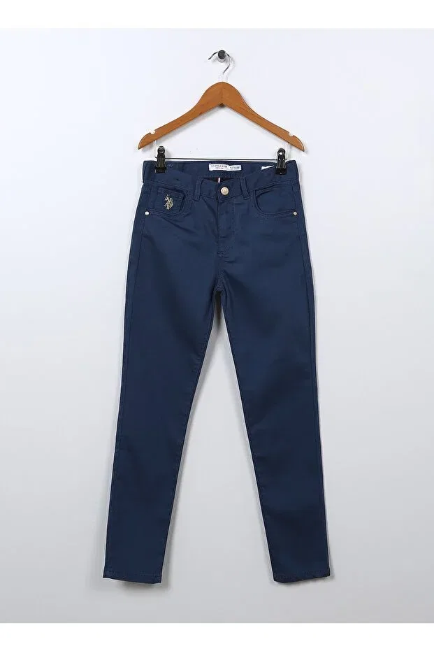 Детские брюки для девочек прямые с обычной талией U.S. Polo Assn., Blue