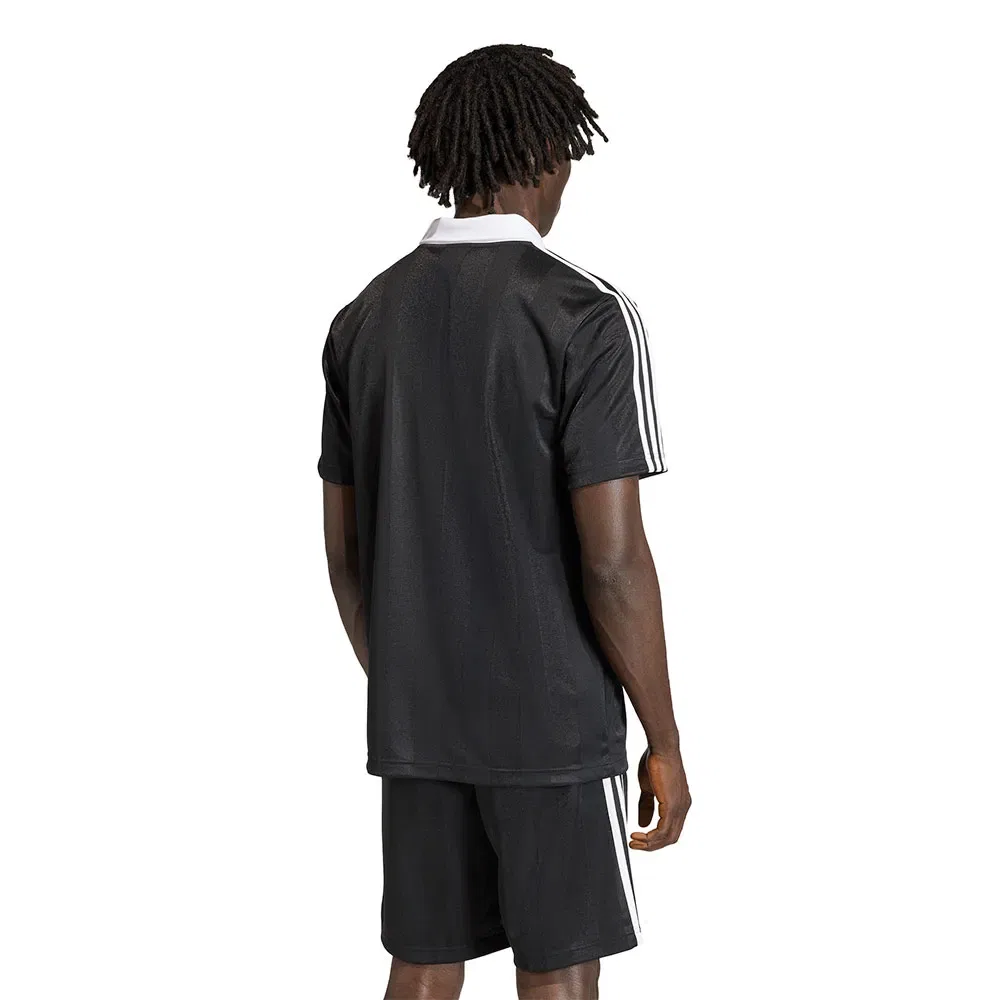 Мужская футболка с V-образным вырезом Archive Collar Engineered Adidas Originals, Black — фото 2