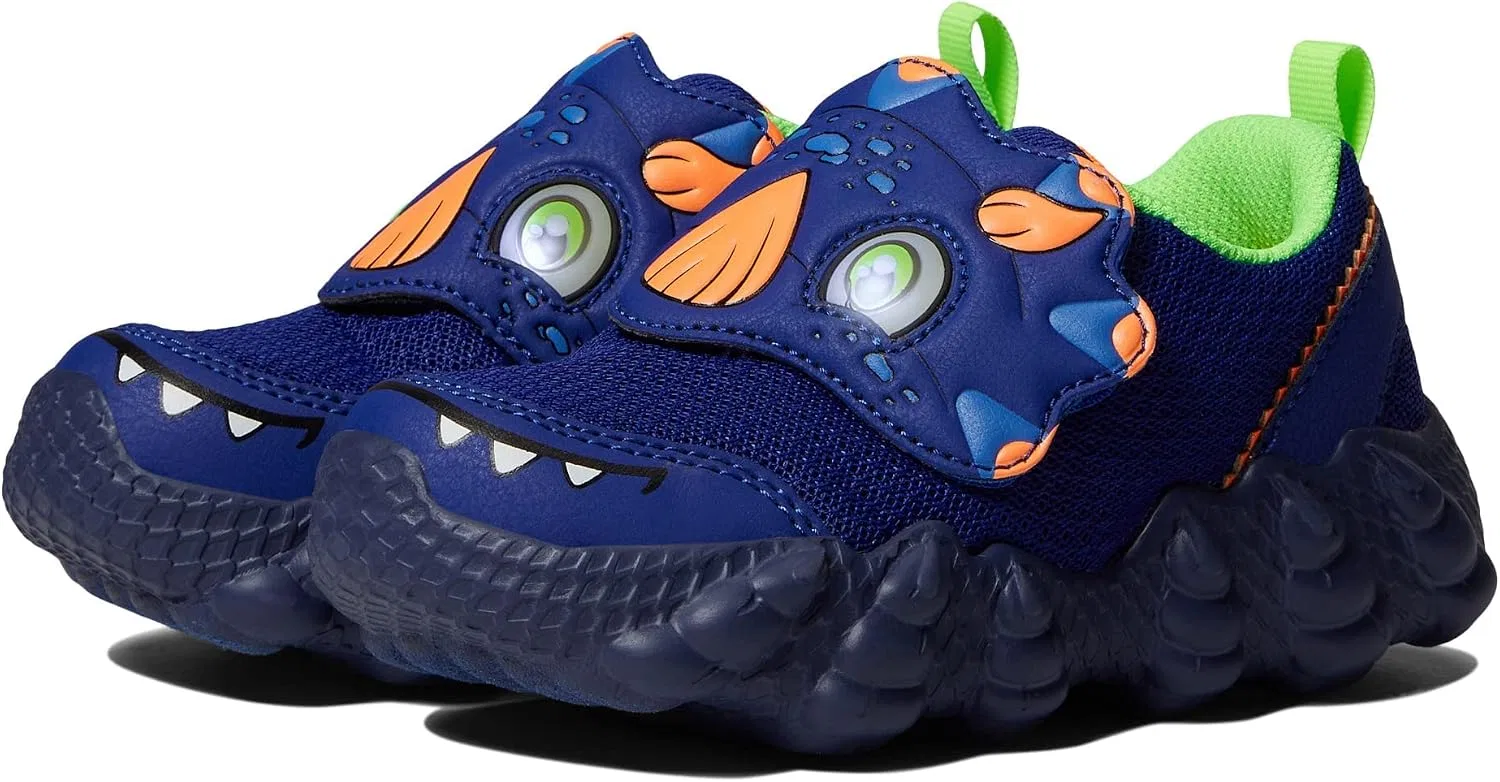 Детские кроссовки для мальчиков со светящейся подошвой Skech-o-Saurus Skechers, Royal/Orange — фото 2