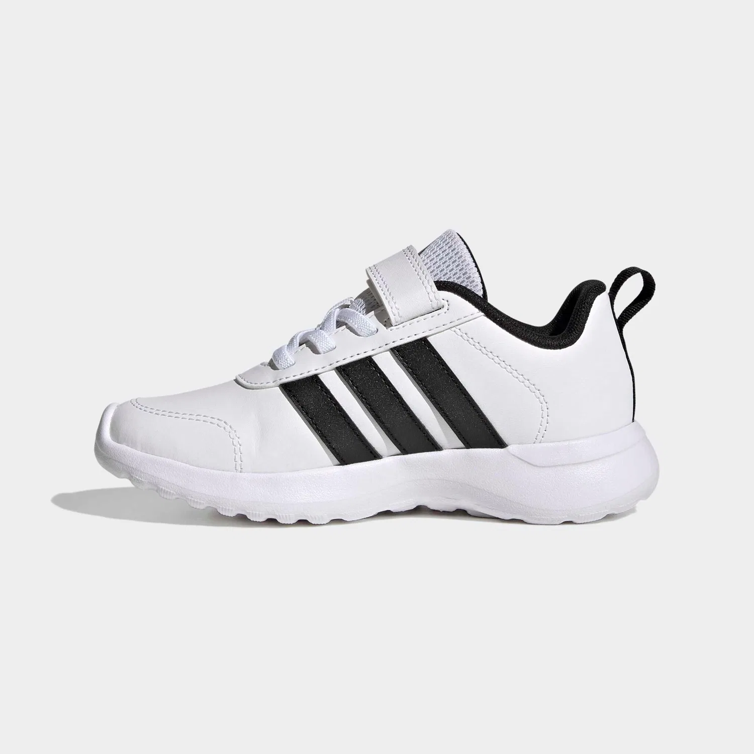 Детские спортивные кроссовки с липучкой Adidas Sportswear, Cloud White/Core Black/Ftwr White — фото 3