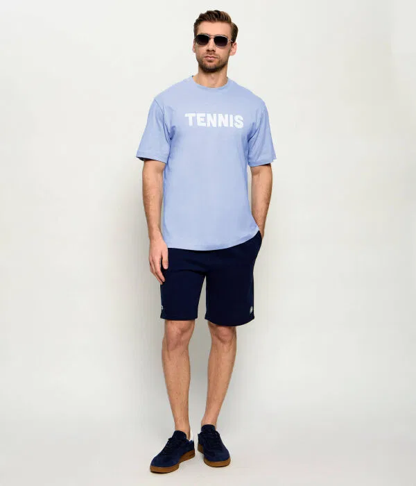 Мужская футболка Lacoste Azzurro с круглым вырезом — фото 2