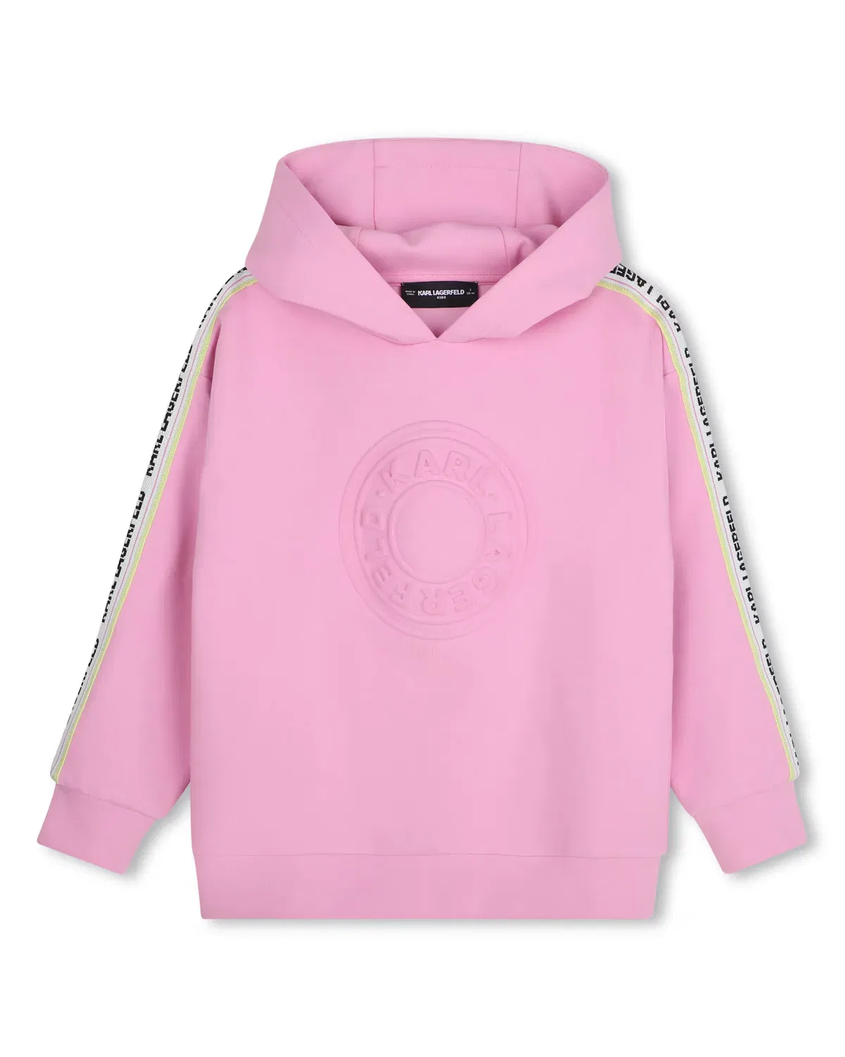 Детская худи для девочек с принтом Karl Lagerfeld Kids, Rosa