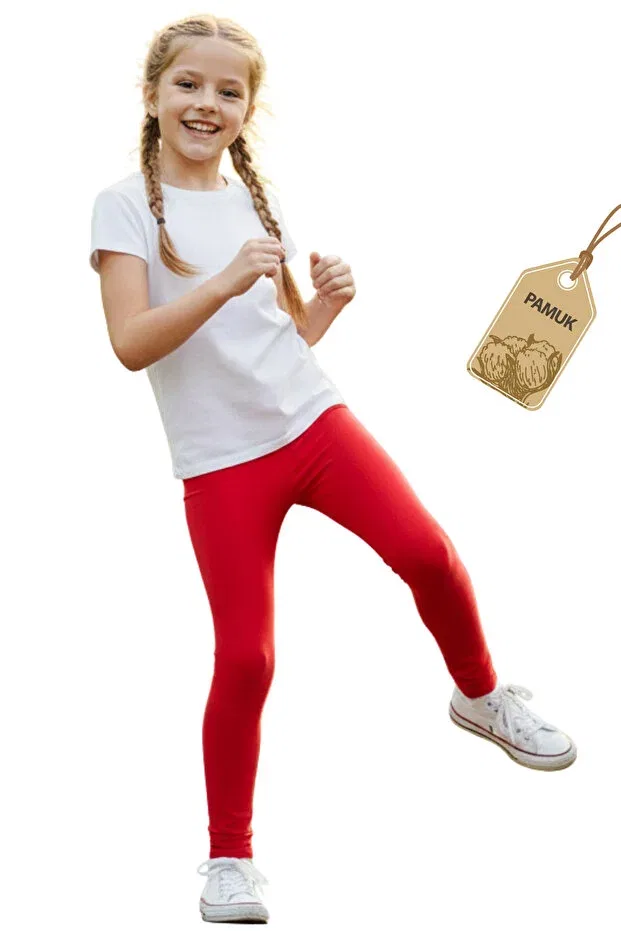 Детские леггинсы для девочек хлопковые Basics Twoo Kids, Red