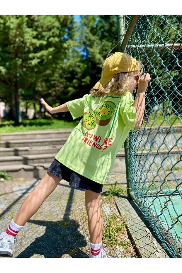 Детская футболка с принтом Padri Kids, Green — фото 3