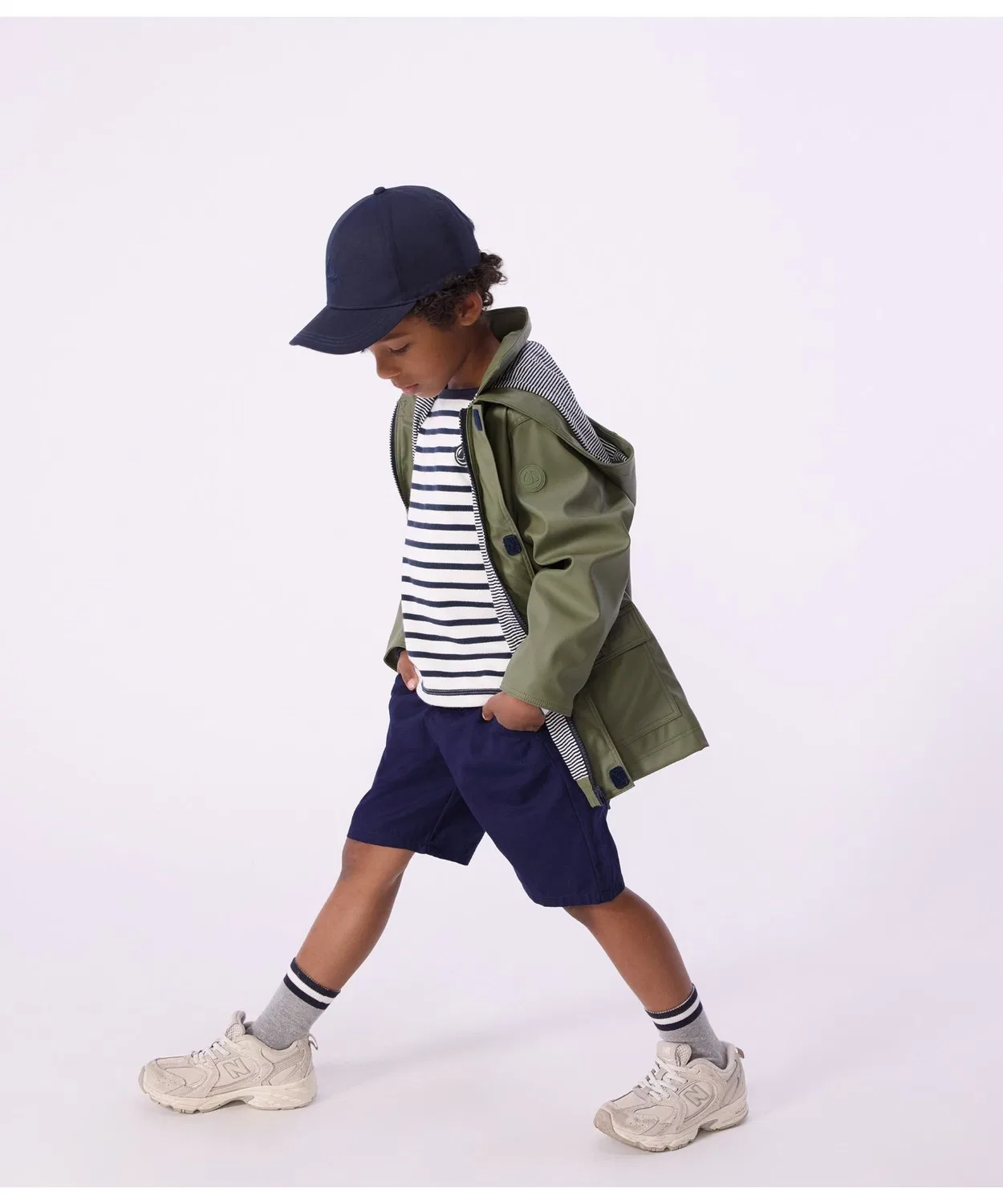 Детская горнолыжная куртка с капюшоном, бренд PETIT BATEAU, Light Green — фото 3