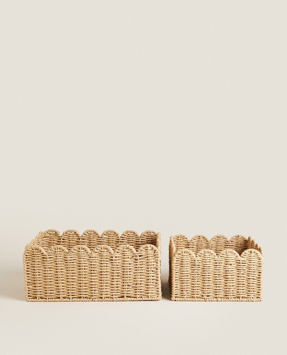 

Корзина Zara Home Scalloped, светло-бежевый