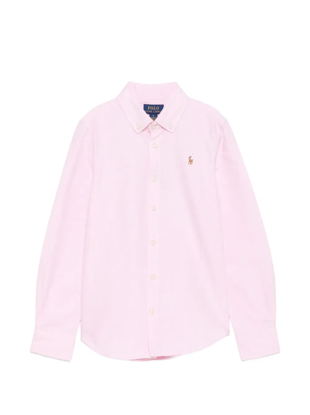 Рубашка на пуговицах с вышитым логотипом Polo Ralph Lauren Kids, розовый