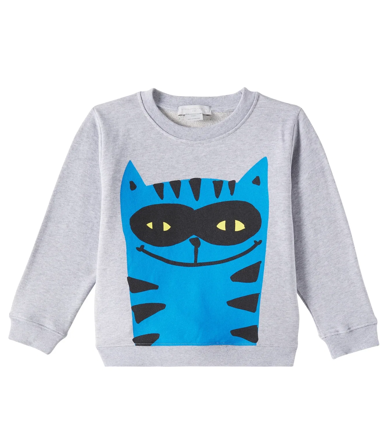 Свитшот хлопковый с принтом Stella Mccartney Kids, серый