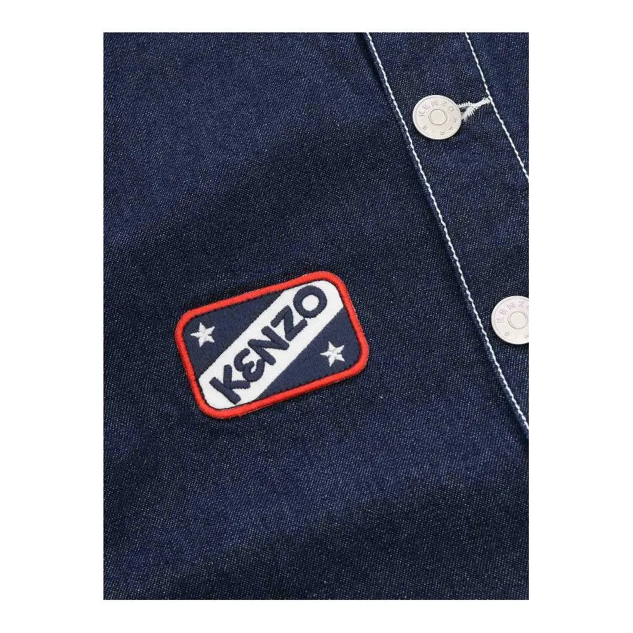 Детская джинсовая куртка с вышитым логотипом Kenzo, Denim Brut — фото 4