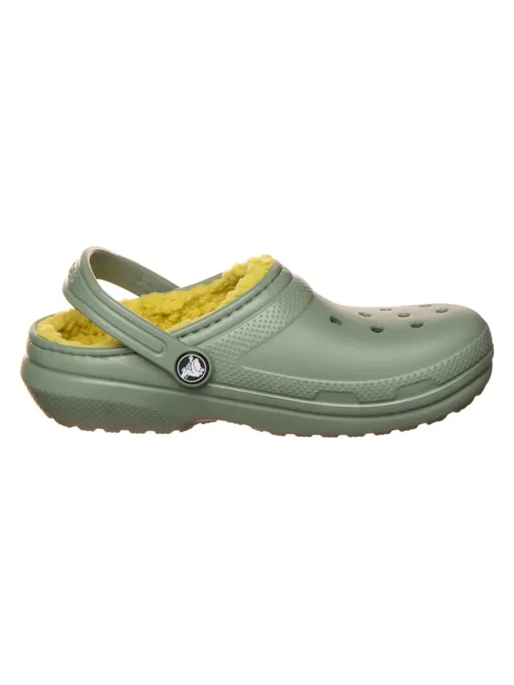 Кроксы Classic Lined Crocs, хаки — фото 2