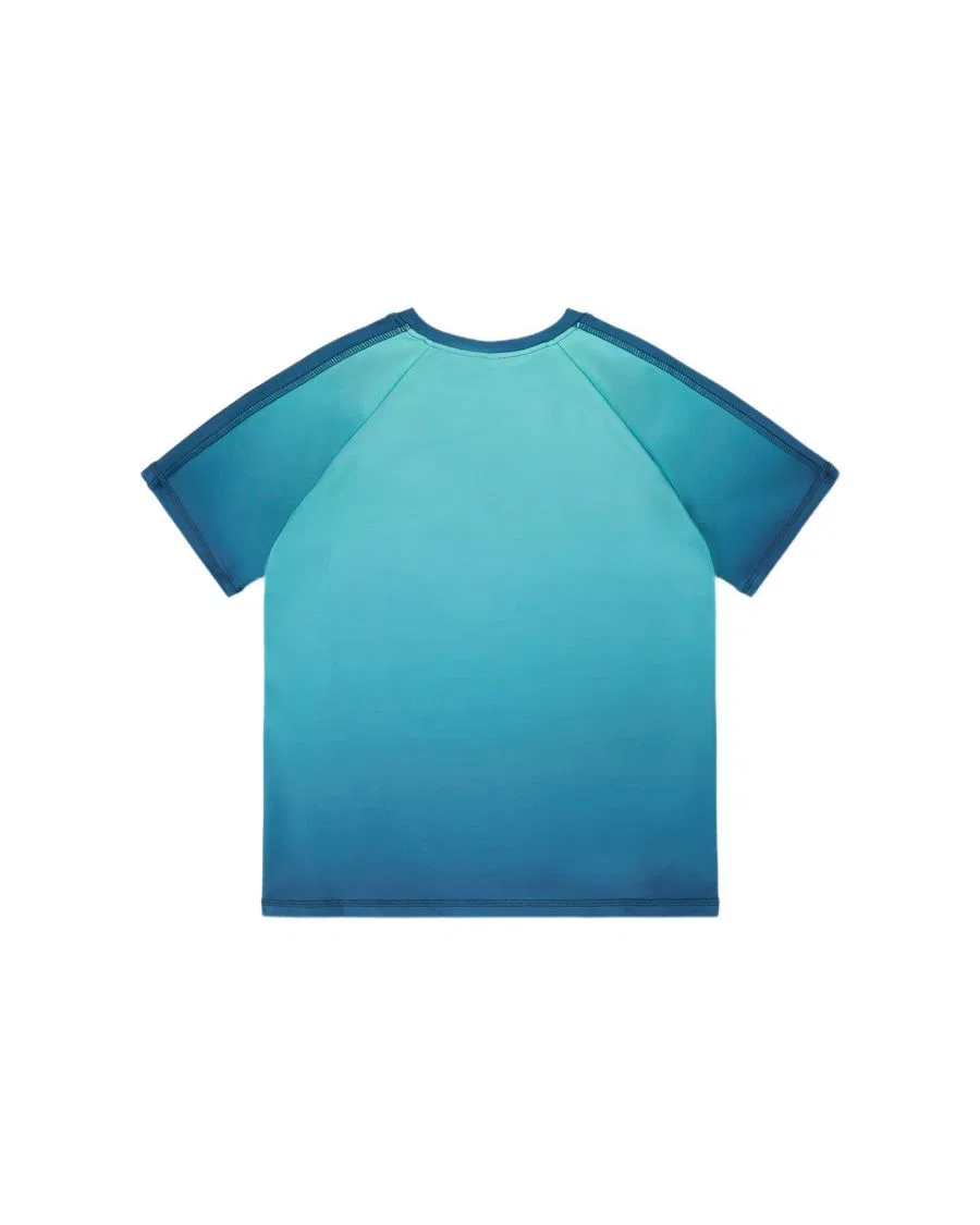 Спортивная футболка с коротким рукавом из полиэстера с градиентом Deux par Deux, Teal Gradient — фото 2