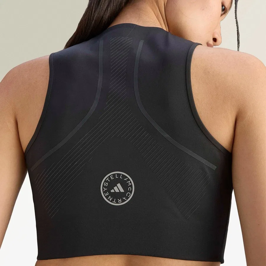 Спортивный бюстгальтер с поддержкой TPA CR, adidas By Stella McCartney, Черный — фото 4