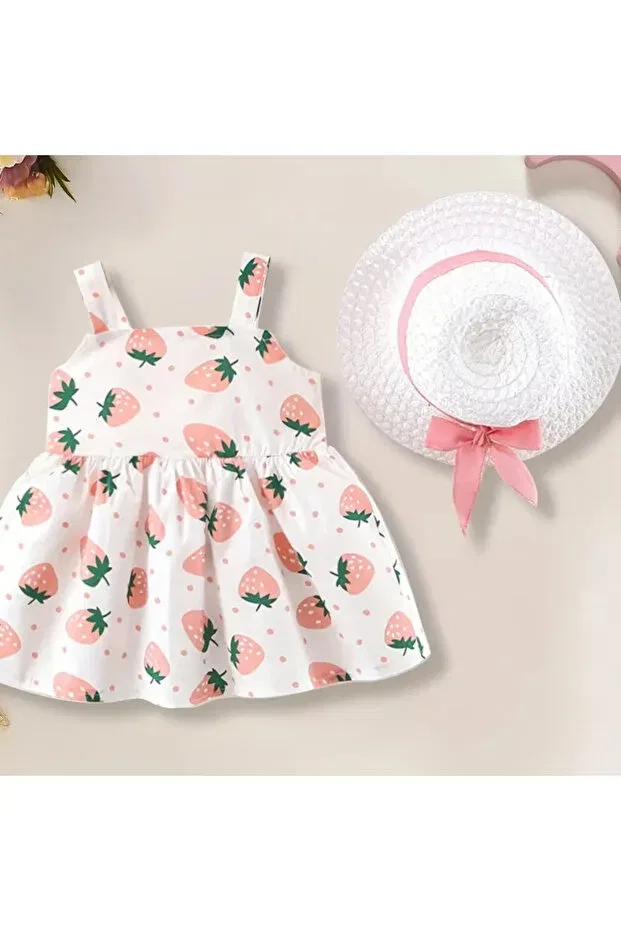 Детский комплект для девочек с принтом Strawberry Lemon Darko, Pink — фото 3