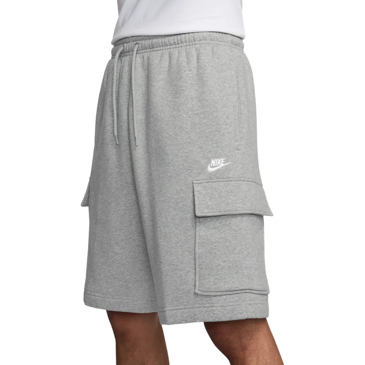 Мужские шорты карго Club Nike, цвет Dark Grey Heather/White/Light Smoke Grey — фото 3