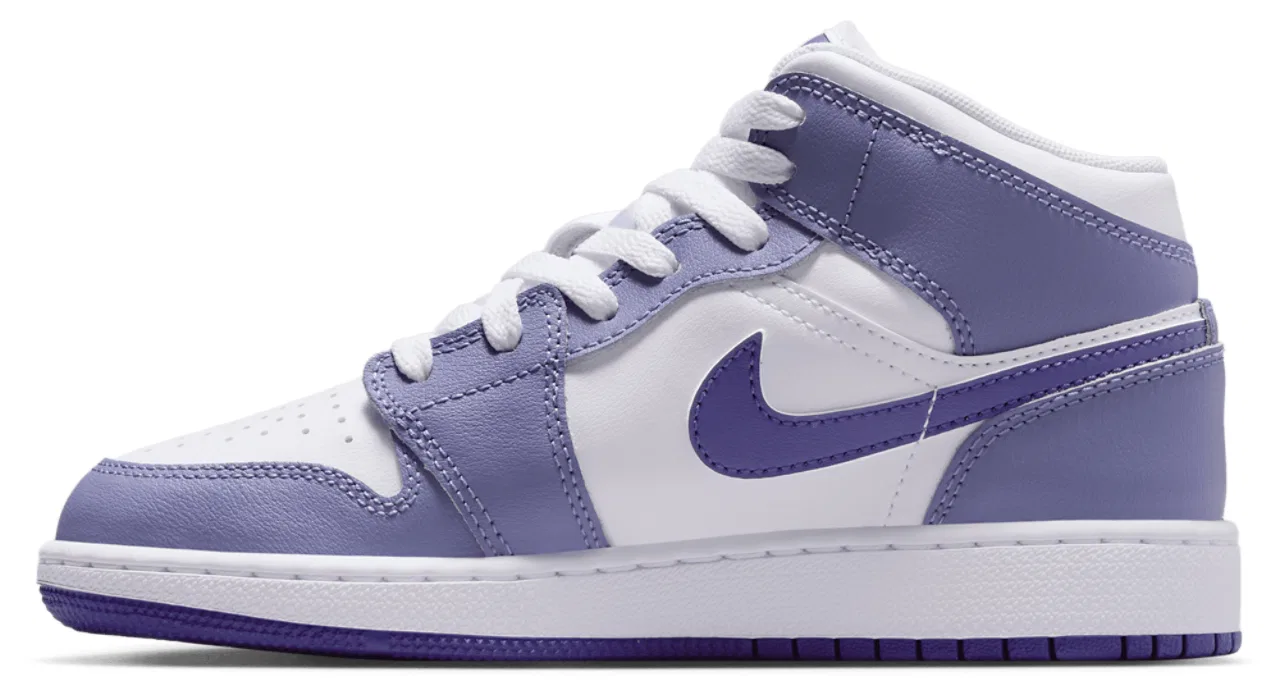Кроссовки для мальчиков AJ 1 Mid Jordan, фиолетовый — фото 2