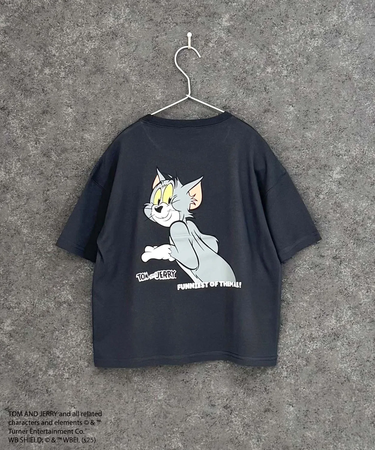 Детская футболка оверсайз с принтом Tom and Jerry TOM&JERRY, Серый