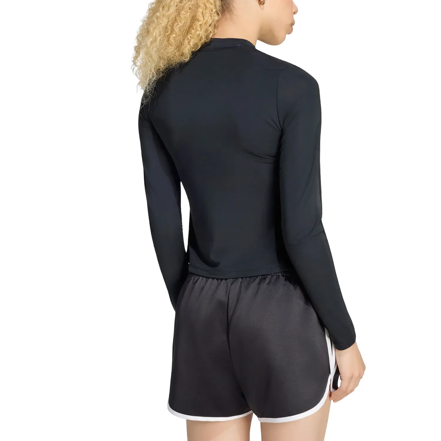 Женская футболка Jennie Sheer Long Sleeve T-Shirt Asia Sizing 'Black' adidas, черный — фото 2