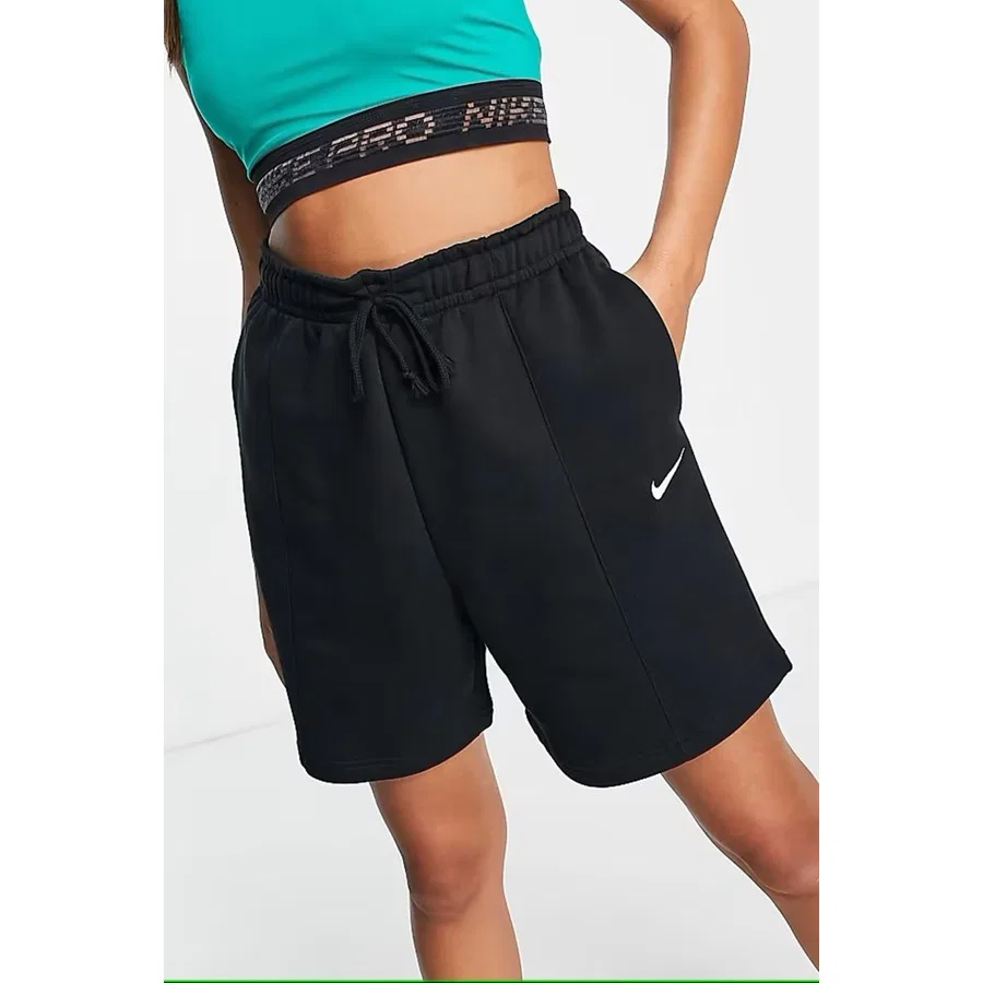 Шорты с высокой посадкой из флиса Nike Sportswear Essentials Collection, Черный